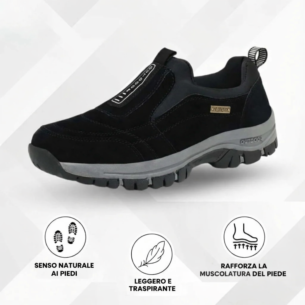 Pedro - Zapatillas antideslizantes ortopédicas casuales sin cordones.